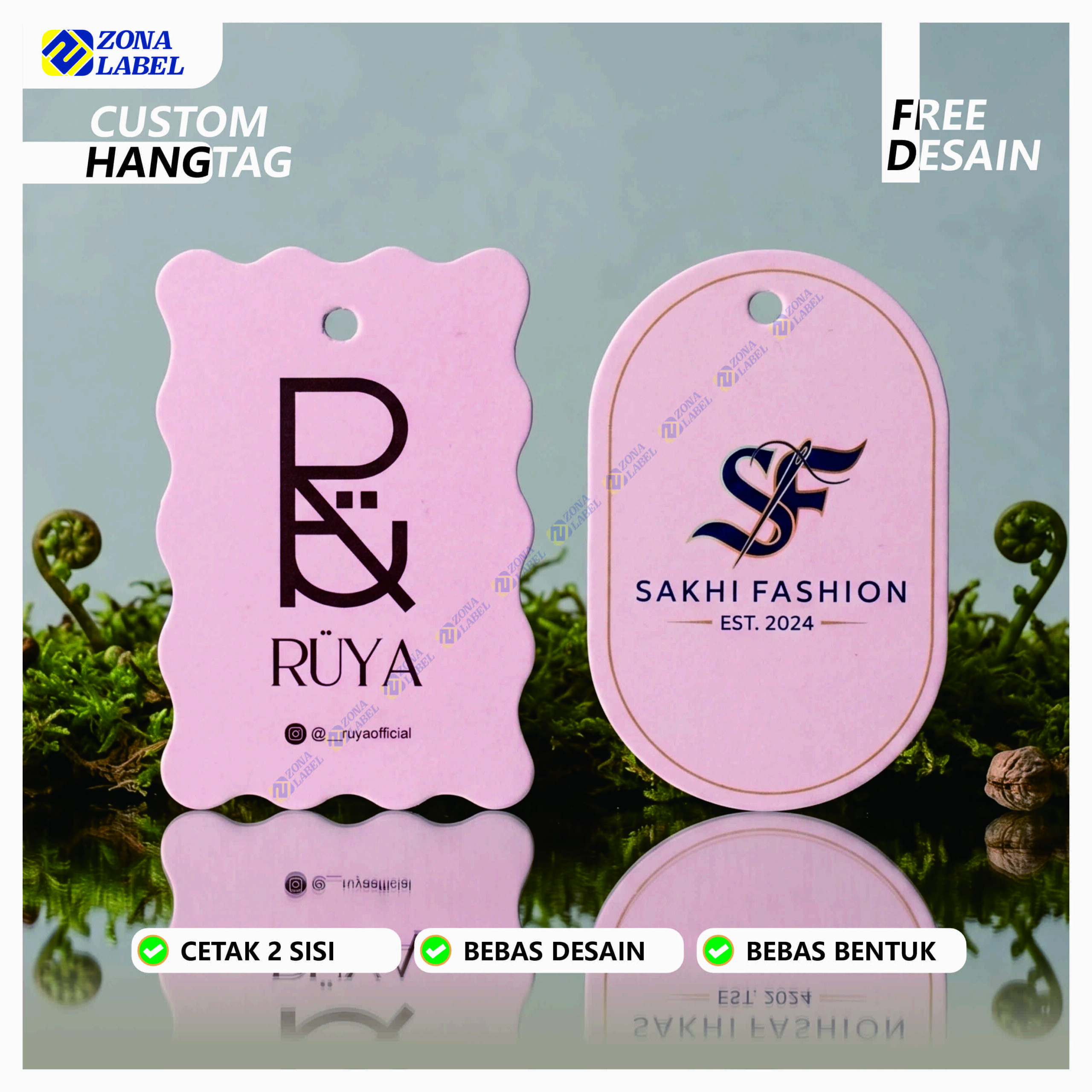 Hangtag Tebal 700gsm / Tag Baju Fashion - Gambar 2