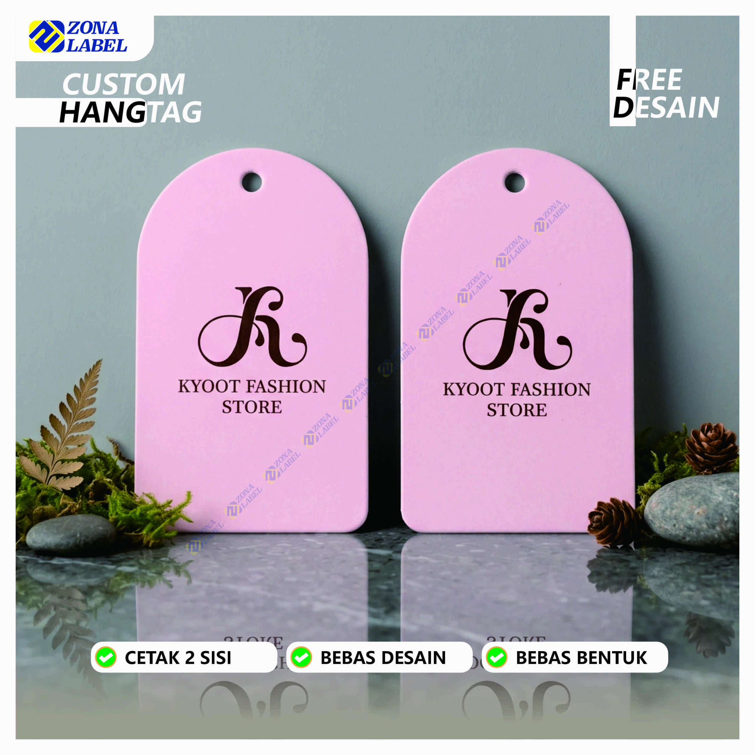 Hangtag Tebal 700gsm / Tag Baju Fashion - Gambar 3