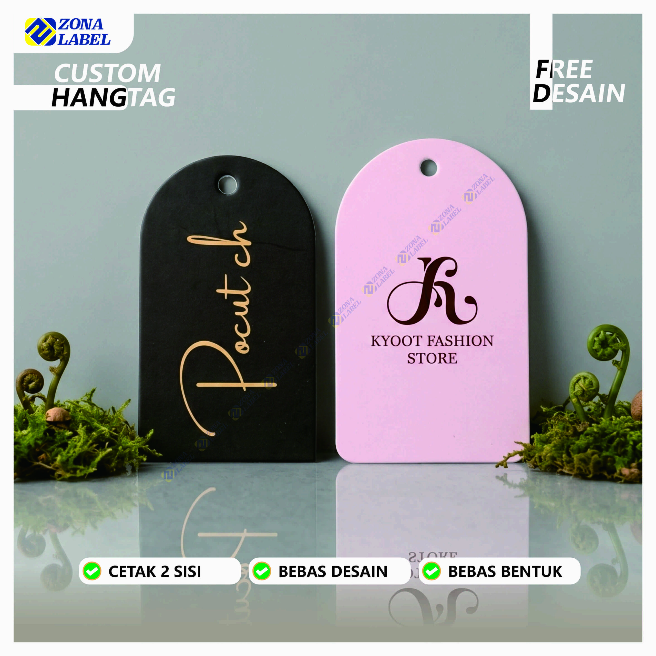 Hangtag Tebal 700gsm / Tag Baju Fashion - Gambar 4